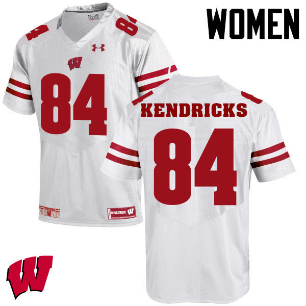 Wisconsin Badgers Women's #84 Lance Kendricks NCAA Under Armour Authentic White College Stitched Football Jersey LC40V77UX